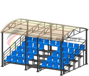 Купить Трибуна для зрителей 5 рядов на 42 места с навесом и перилами в Каменногорске 